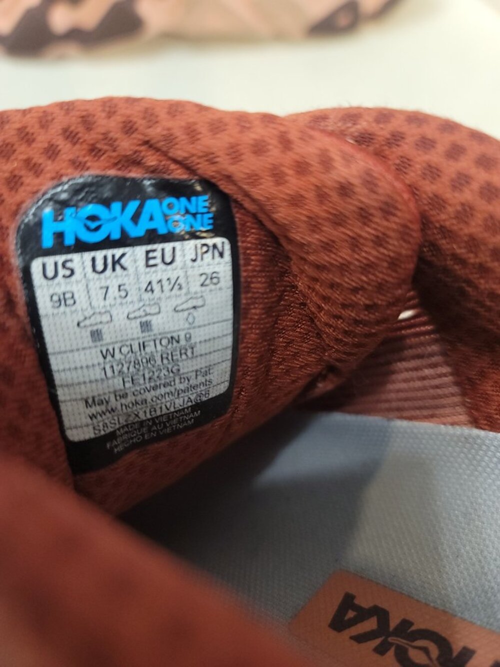 Hoka Clifton 9 Casual Running Shoes Sz 9 B Women's Rust - Picture 11 of 11